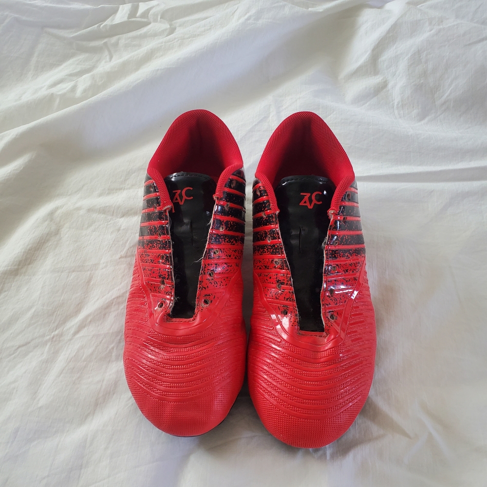 Red and Black Soccer Cleats